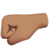 🤛🏽 left-facing fist: medium skin tone display on Apple